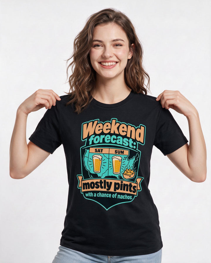 Beer Black T-Shirt for Women – Everyday Expression Graphic Tee product image 1