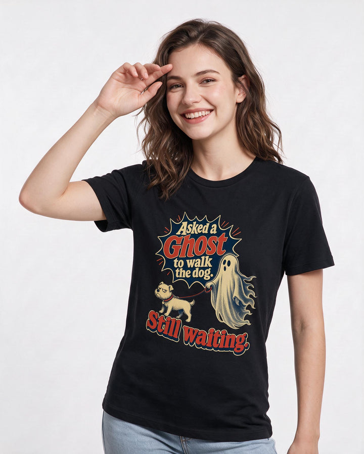 Halloween Black T-Shirt for Women – Halloween Theme Graphic Tee product image 3