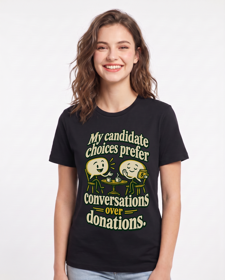 Political Statement Black T-Shirt for Women – Everyday Expression Graphic Tee product image 3