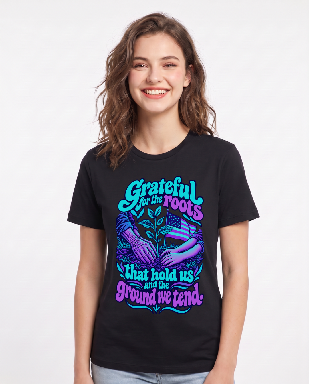 Patriotic Black T-Shirt for Women – Everyday Expression Graphic Tee product image 3