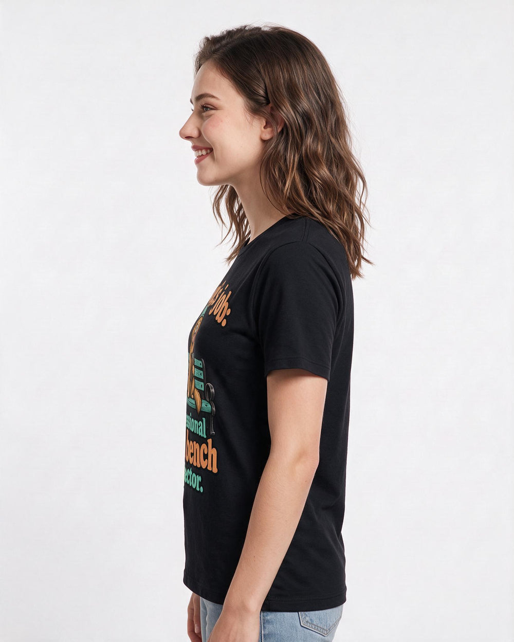 Cat Lover Black T-Shirt for Women – Everyday Expression Graphic Tee product image 2