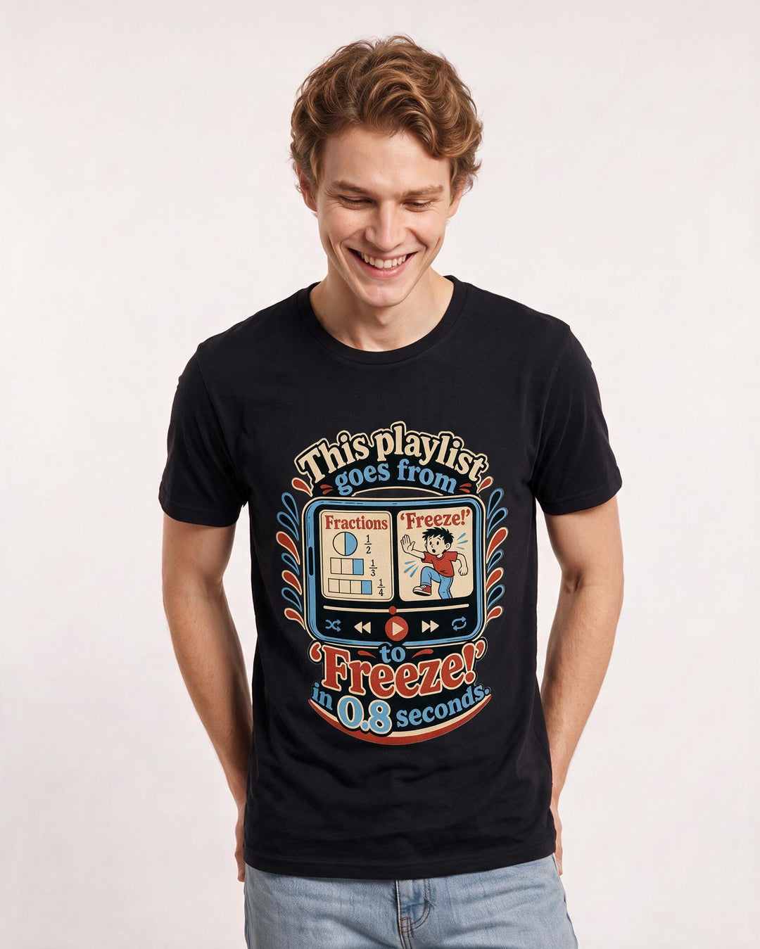 Teacher Black T-Shirt for Men – Everyday Expression Graphic Tee product image 1