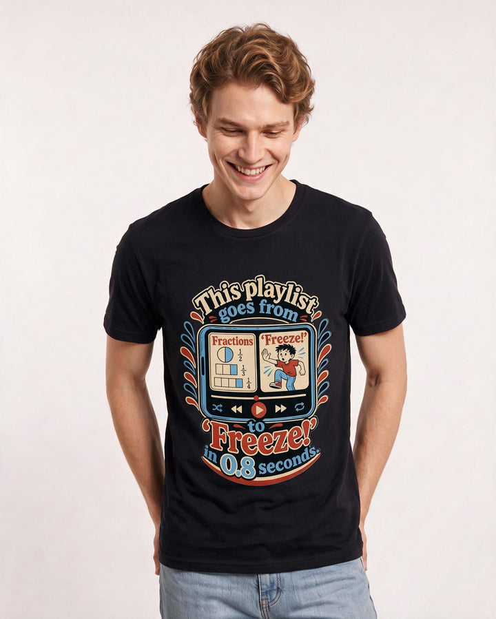 Teacher Black T-Shirt for Men – Everyday Expression Graphic Tee product image 1