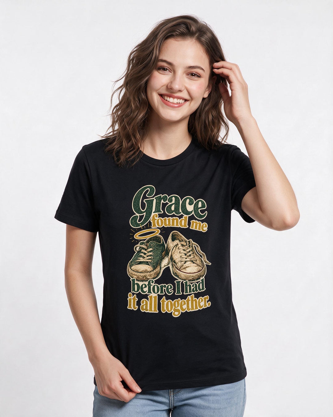 Christian Faith Black T-Shirt for Women – Everyday Expression Graphic Tee product image 1