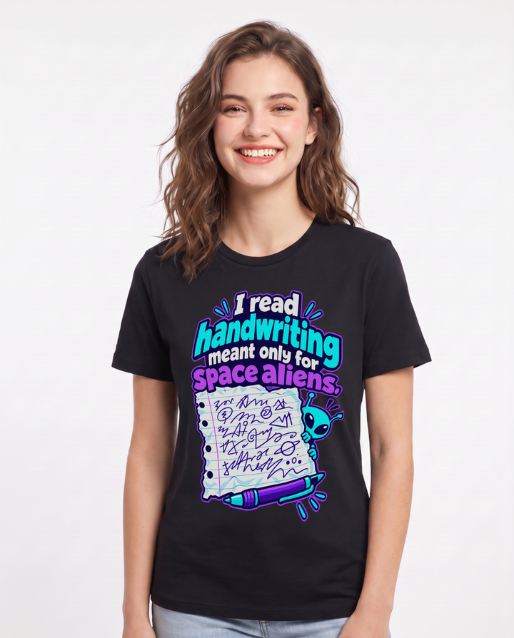 Teacher Black T-Shirt for Women – Everyday Expression Graphic Tee product image 3