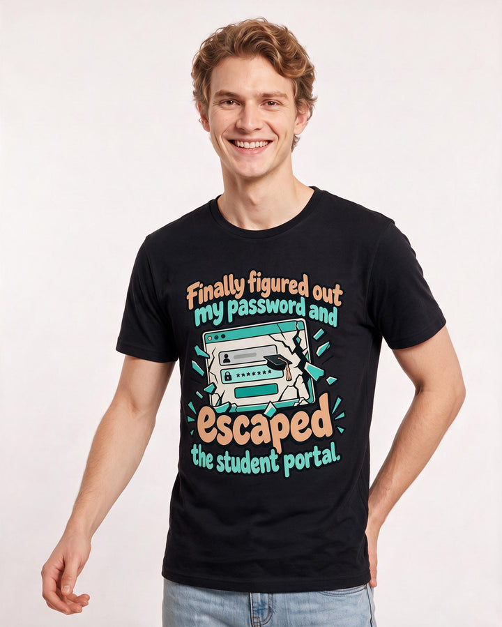Graduation Black T-Shirt for Men – Everyday Expression Graphic Tee product image 1