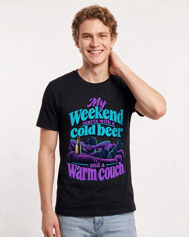 Beer Black T-Shirt for Men – Everyday Expression Graphic Tee product image 1