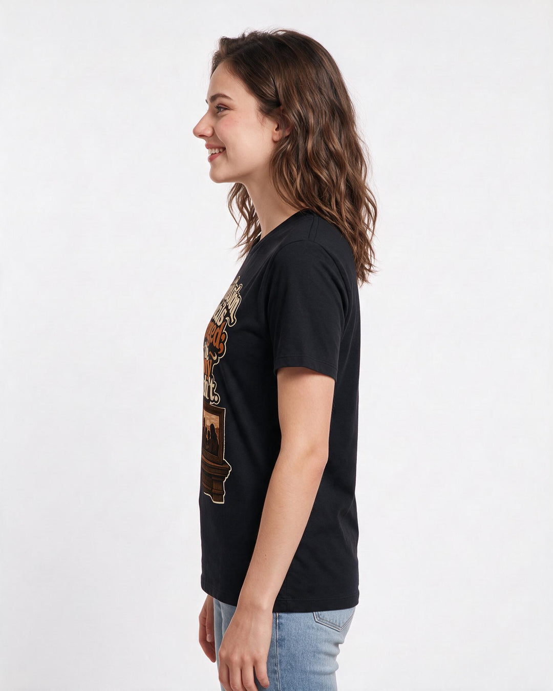 Veteran Women's Black T-Shirt – The mission details changed; the why product image 2