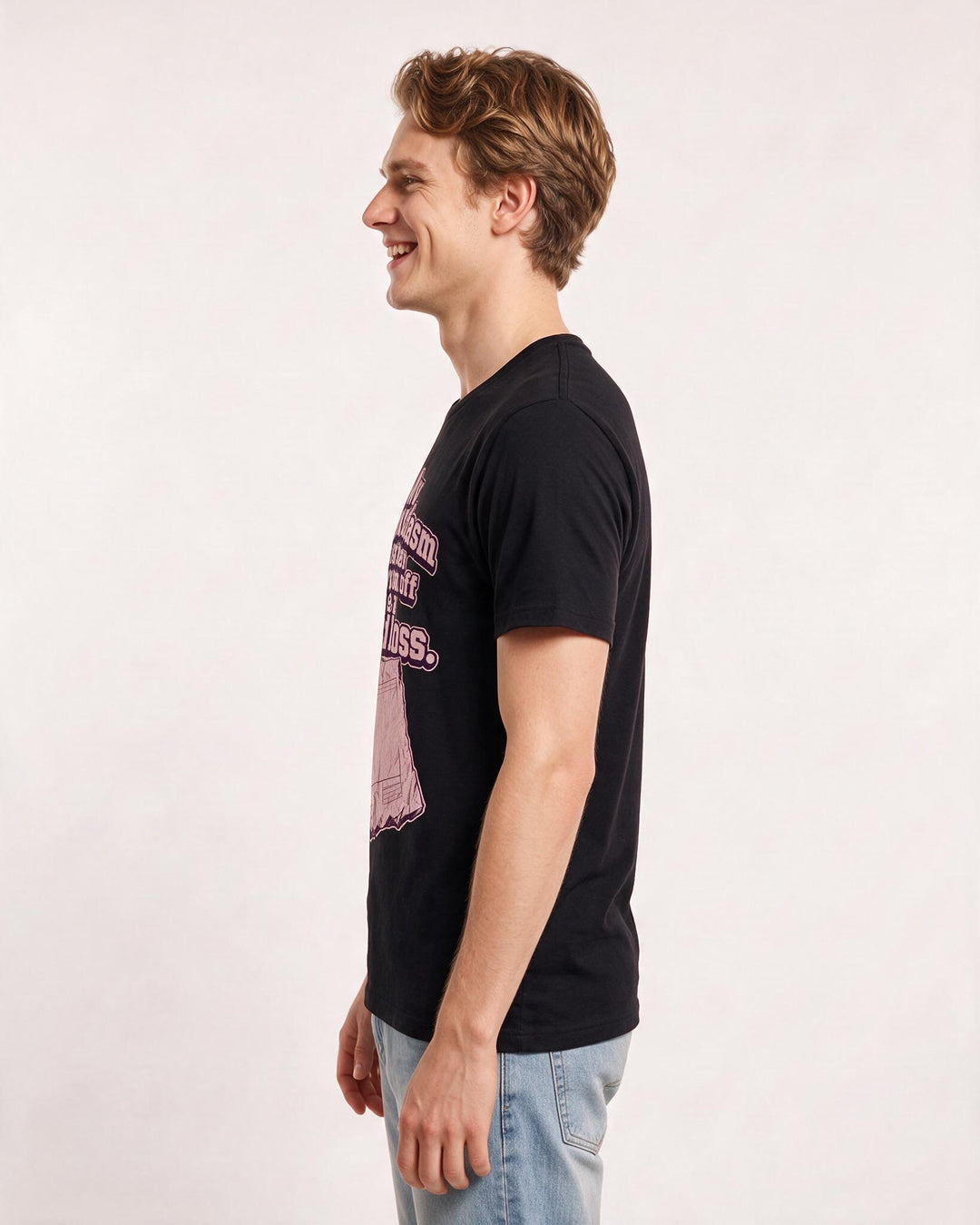 Funny Meme Men's Black T-Shirt – My enthusiasm has been written off as a total loss product image 2