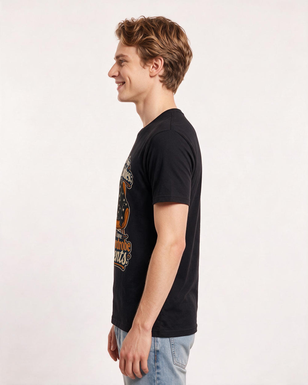 Cat Lover Black T-Shirt for Men – Everyday Expression Graphic Tee product image 2