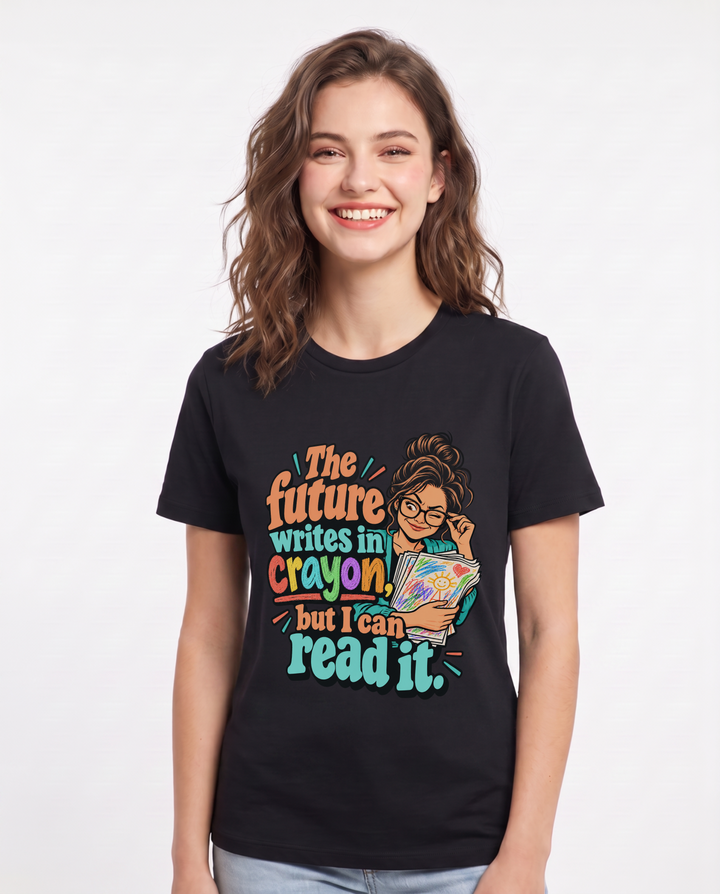Teacher Black T-Shirt for Women – Everyday Expression Graphic Tee product image 3