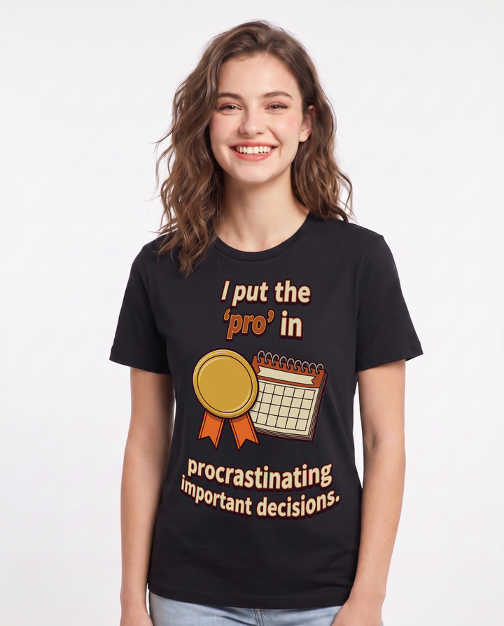 Meme Black T-Shirt for Women – Everyday Expression Graphic Tee product image 3