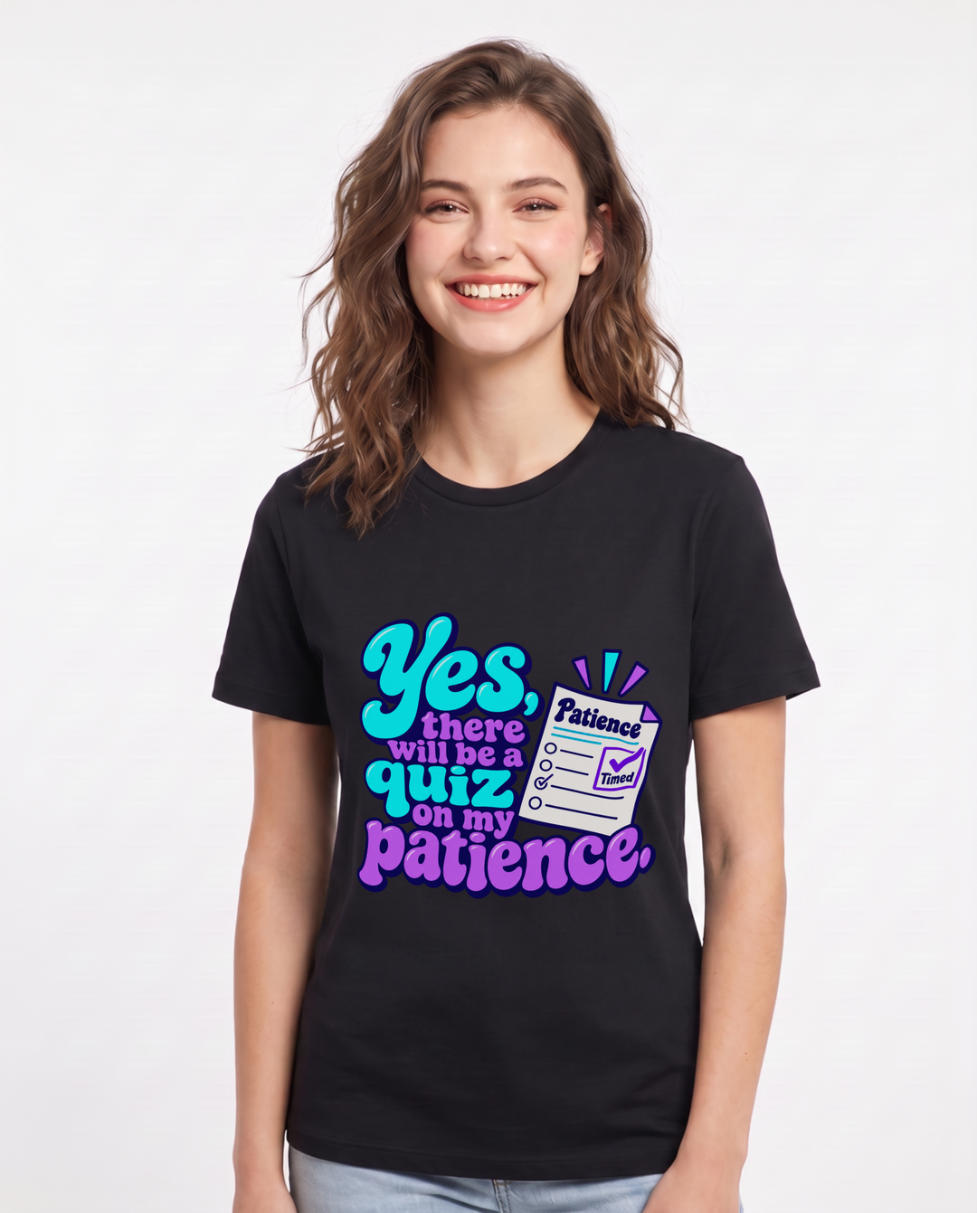 Teacher Black T-Shirt for Women – Everyday Expression Graphic Tee product image 3