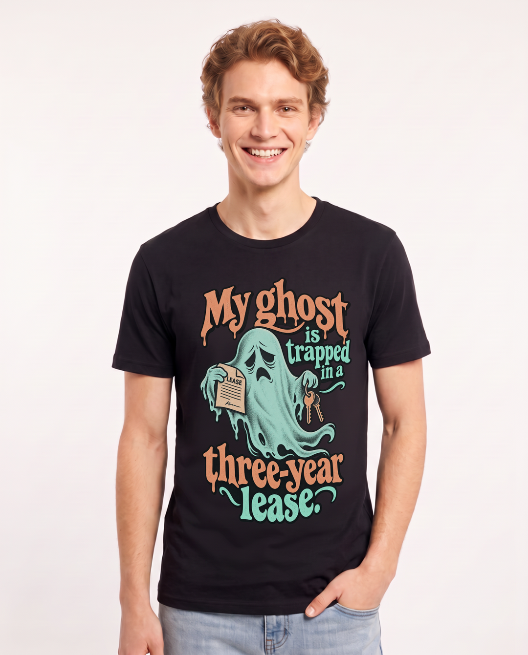 Halloween Black T-Shirt for Men – Halloween Theme Graphic Tee product image 3