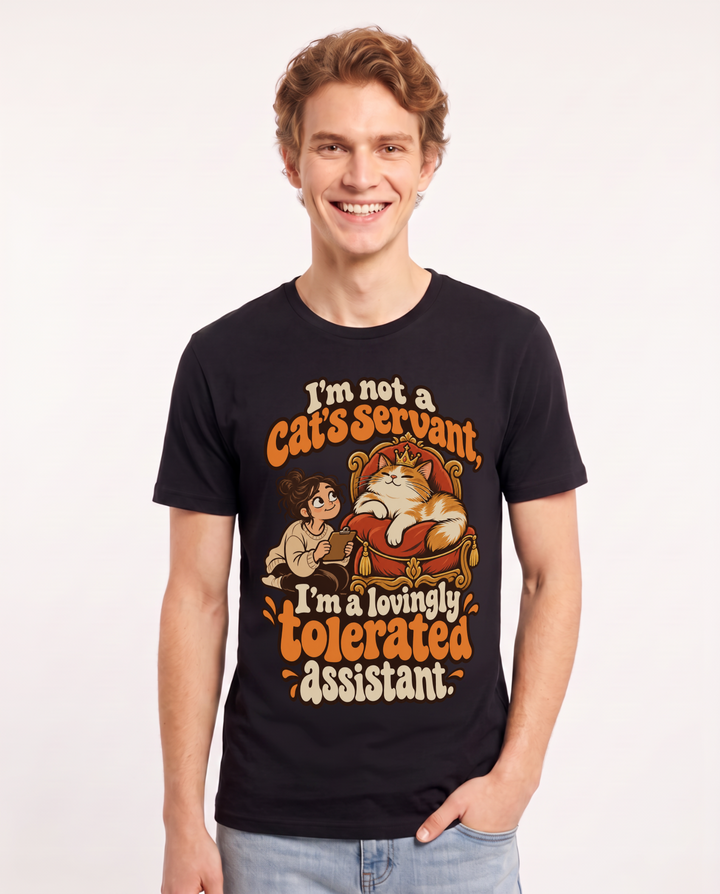 Cat Lover Black T-Shirt for Men – Everyday Expression Graphic Tee product image 3