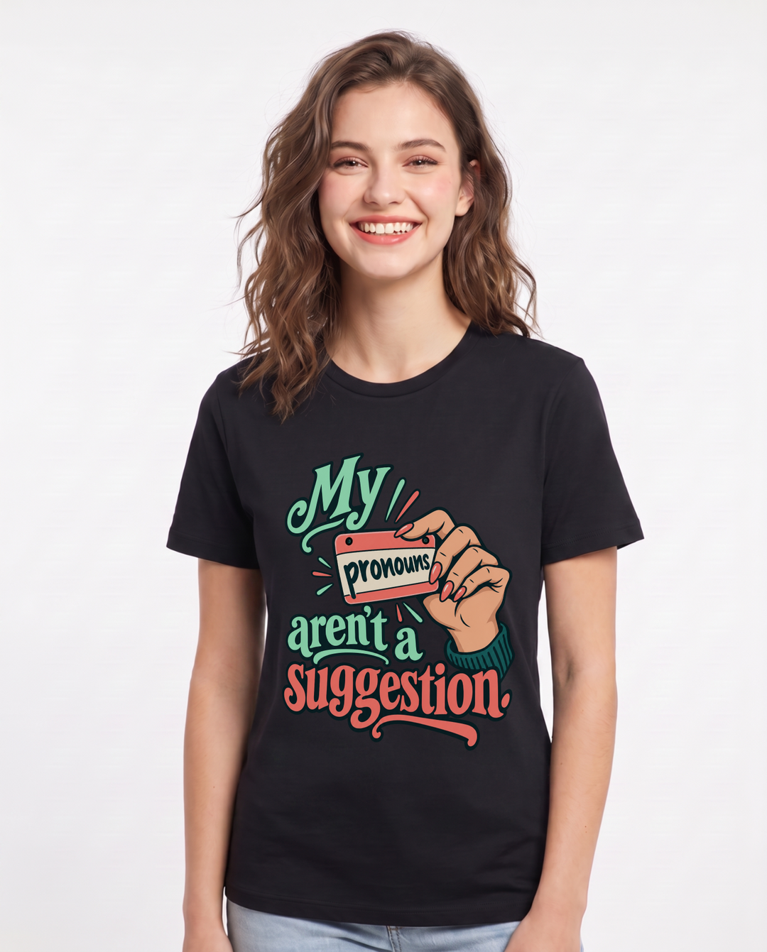 Pride Black T-Shirt for Women – Everyday Expression Graphic Tee product image 3