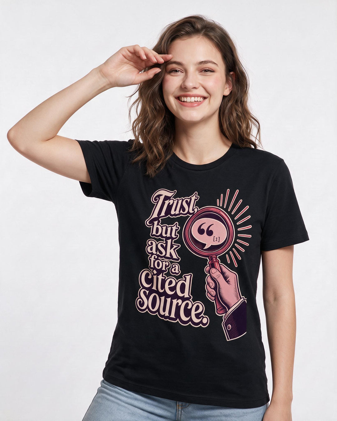Political Statement Black T-Shirt for Women – Everyday Expression Graphic Tee product image 1