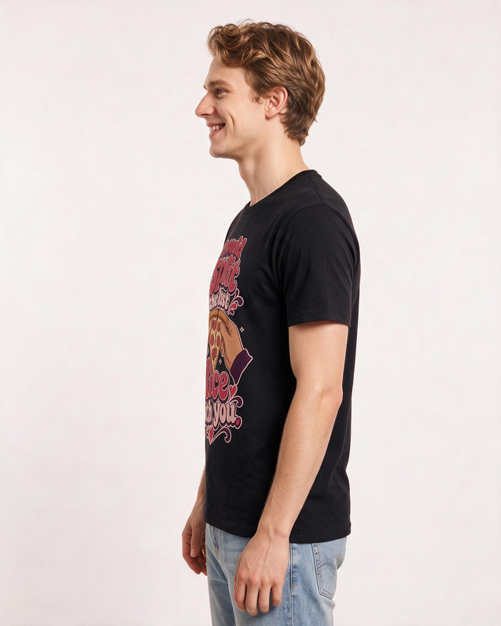 Couples Black T-Shirt for Men – Everyday Expression Graphic Tee product image 2