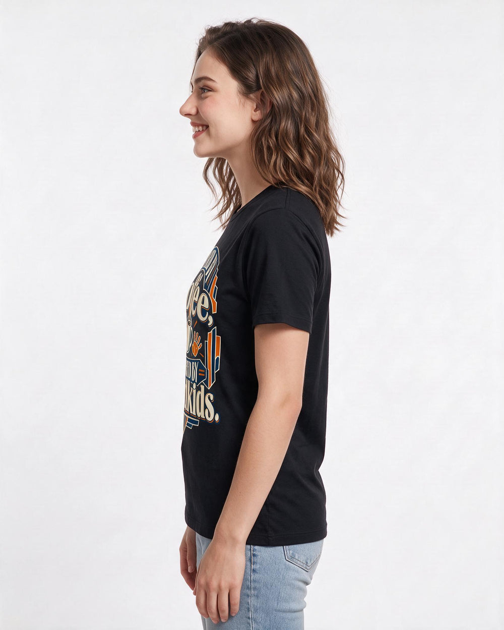 Grandparent Black T-Shirt for Women – Everyday Expression Graphic Tee product image 2