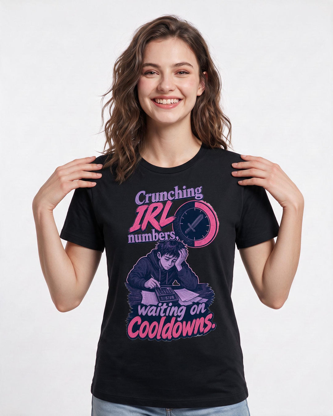 Gaming Black T-Shirt for Women – Game Night Graphic Tee product image 1
