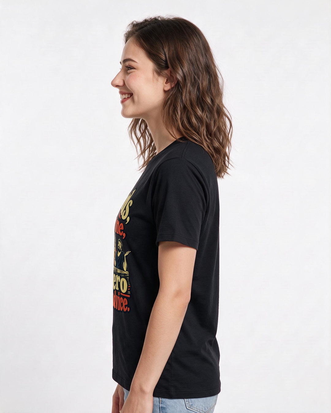 Beer Black T-Shirt for Women – Everyday Expression Graphic Tee product image 2