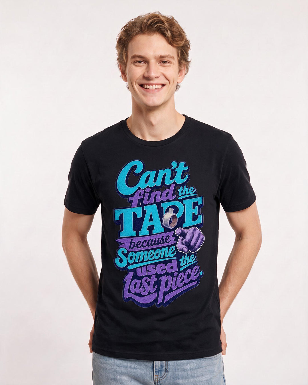 Christmas Black T-Shirt for Men – Holiday Theme Graphic Tee product image 1
