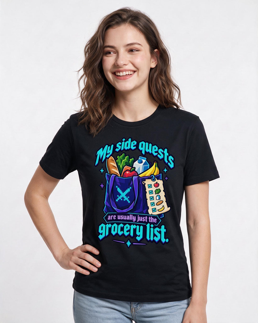 Gaming Black T-Shirt for Women – Game Night Graphic Tee product image 1
