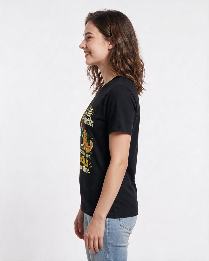 Cat Lover Black T-Shirt for Women – Everyday Expression Graphic Tee product image 2