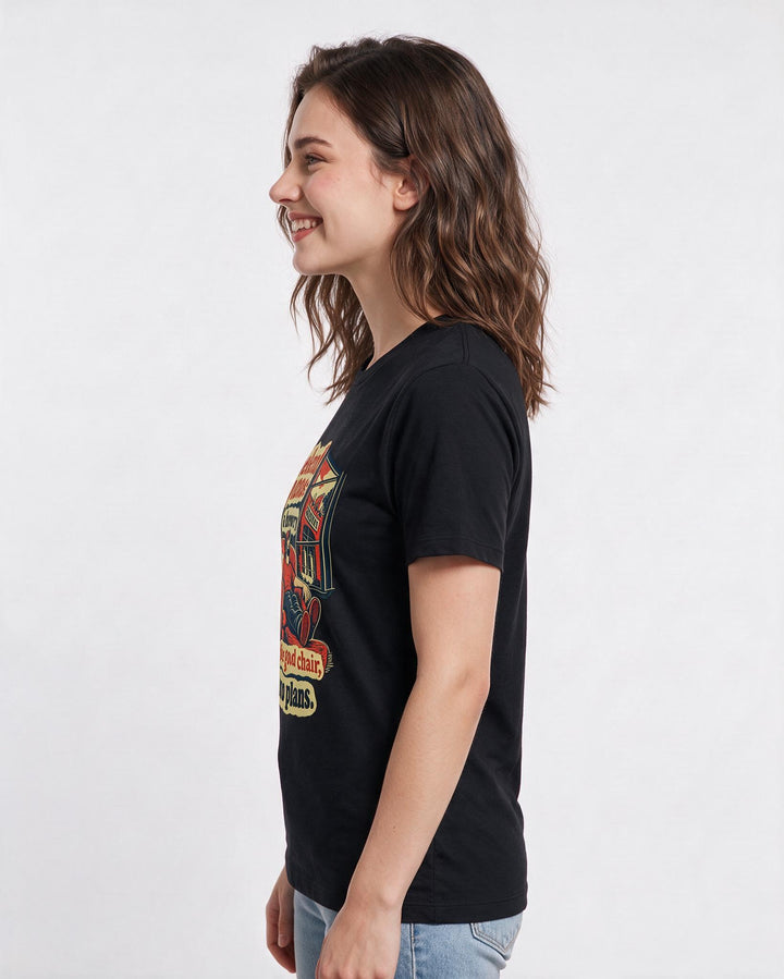 Beer Black T-Shirt for Women – Everyday Expression Graphic Tee product image 2
