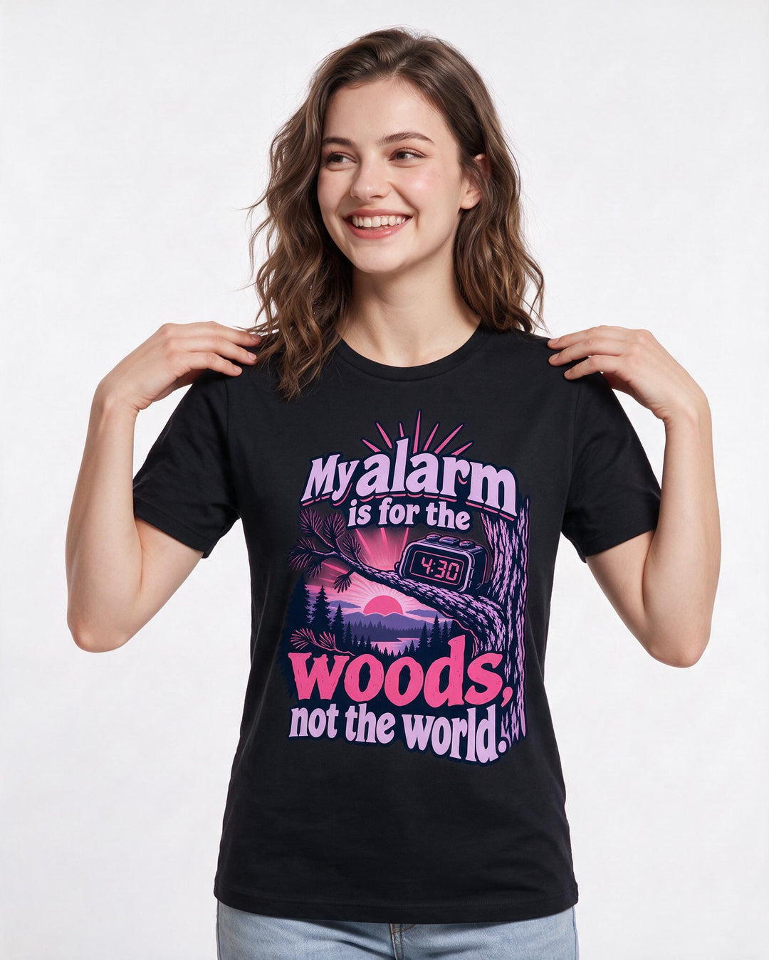 Hunting Black T-Shirt for Women – Everyday Expression Graphic Tee product image 1