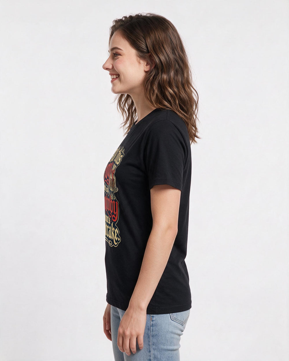 Christmas Black T-Shirt for Women – Holiday Theme Graphic Tee product image 2
