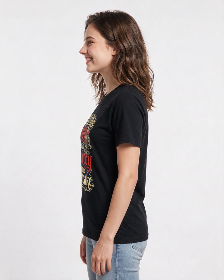 Christmas Black T-Shirt for Women – Holiday Theme Graphic Tee product image 2