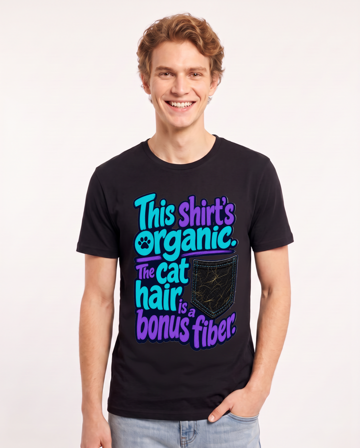 Cat Lover Black T-Shirt for Men – Everyday Expression Graphic Tee product image 3