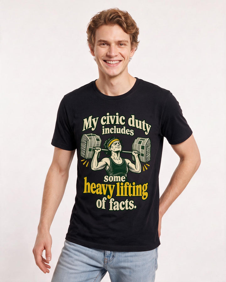Political Statement Black T-Shirt for Men – Everyday Expression Graphic Tee product image 1
