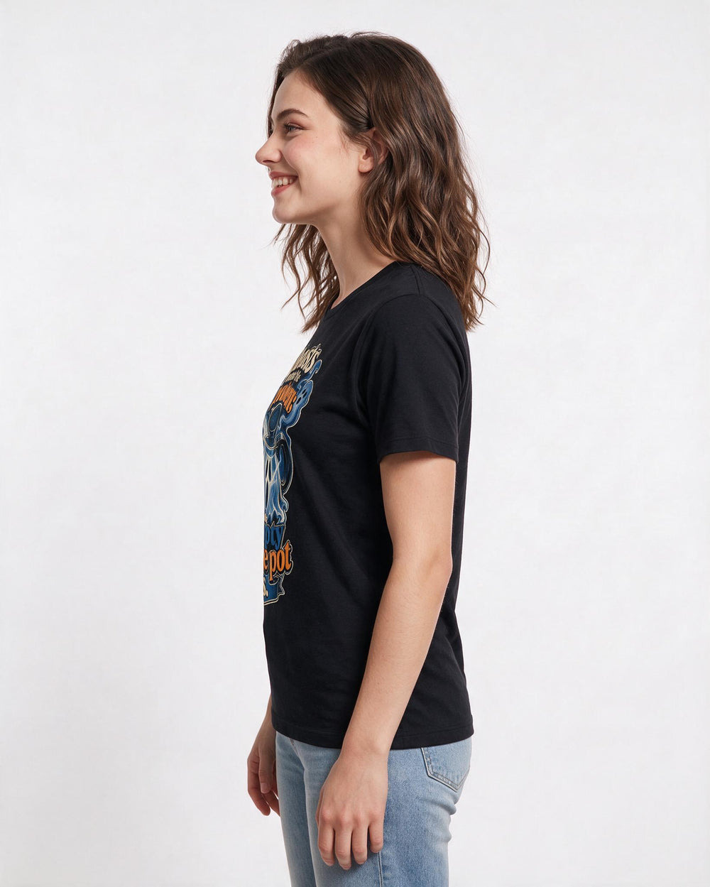Halloween Black T-Shirt for Women – Halloween Theme Graphic Tee product image 2