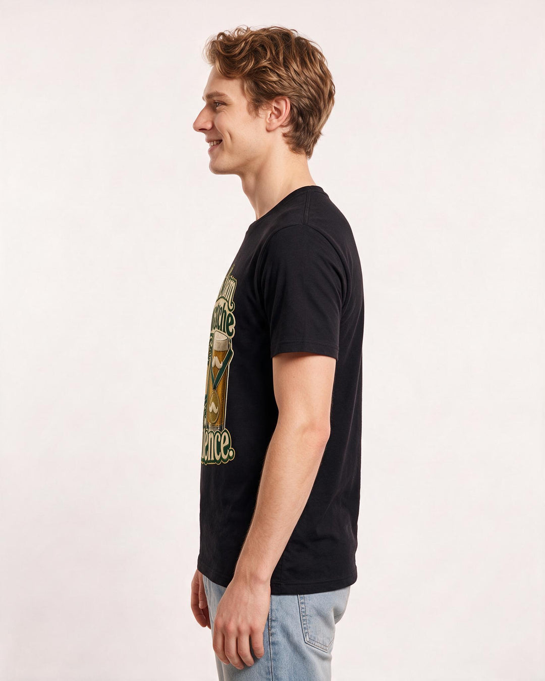 Beer Black T-Shirt for Men – Everyday Expression Graphic Tee product image 2