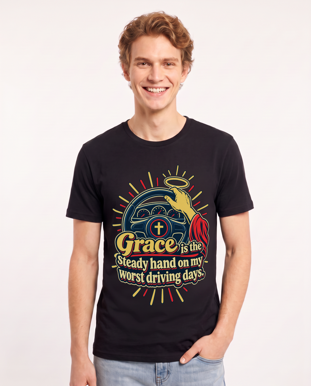 Christian Faith Black T-Shirt for Men – Everyday Expression Graphic Tee product image 3