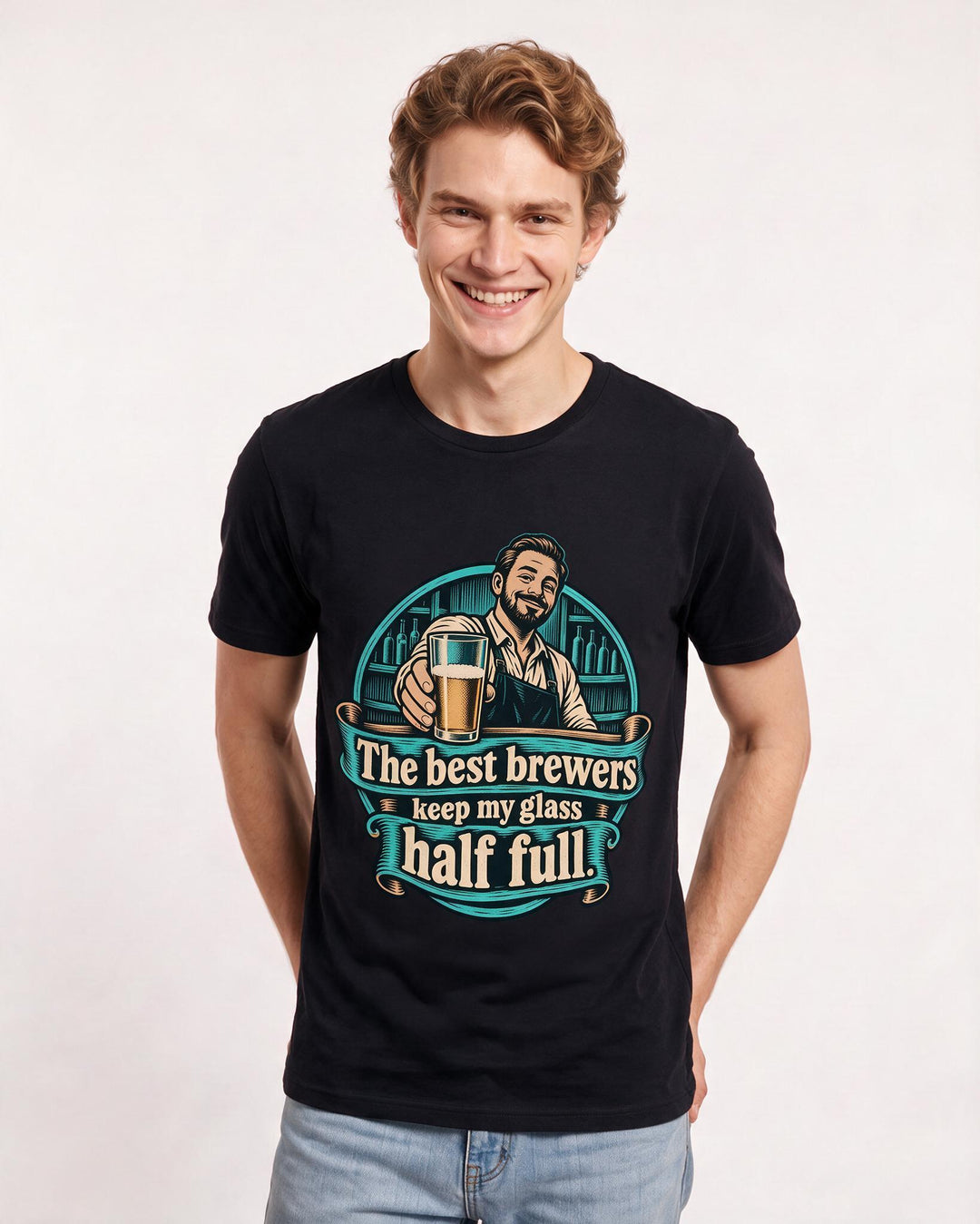 Beer Black T-Shirt for Men – Everyday Expression Graphic Tee product image 1