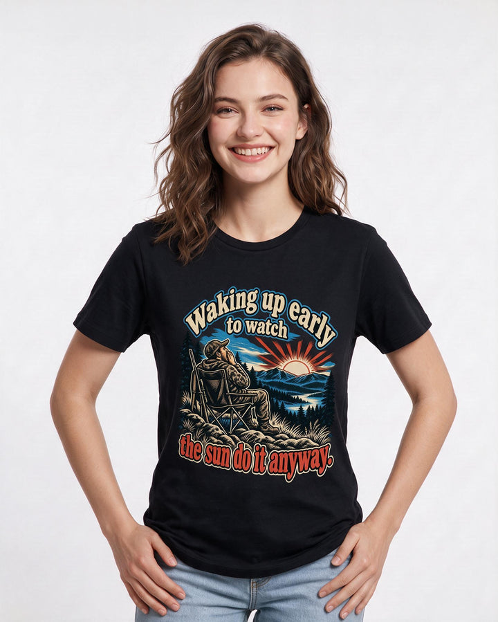 Hunting Black T-Shirt for Women – Everyday Expression Graphic Tee product image 1
