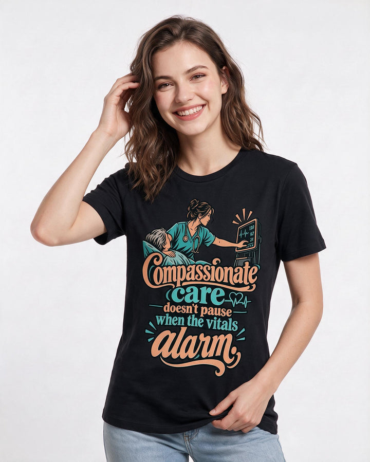 Nurse Black T-Shirt for Women – Nursing Life Graphic Tee product image 1