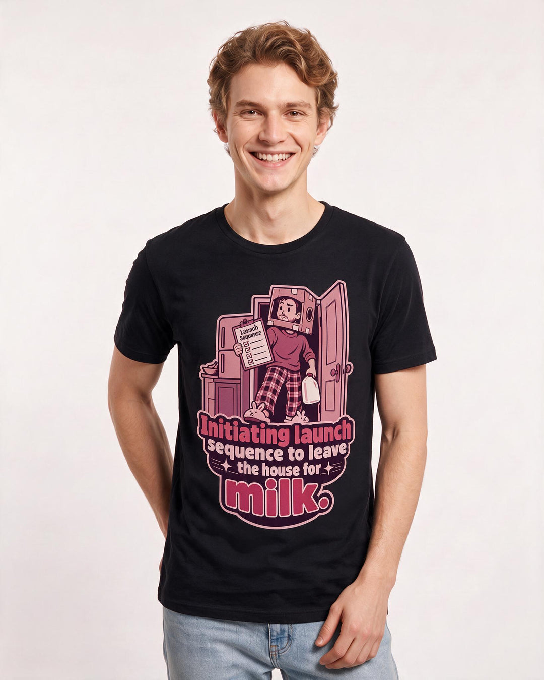 Meme Black T-Shirt for Men – Everyday Expression Graphic Tee product image 1