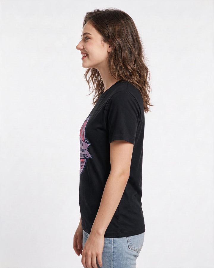 Graphic Women's Black T-Shirt - Mom: the official finder of all lost product image 2