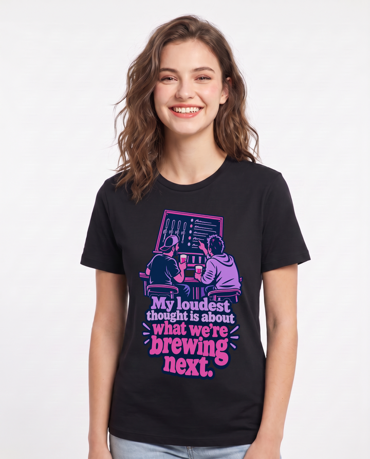 Beer Black T-Shirt for Women – Everyday Expression Graphic Tee product image 3