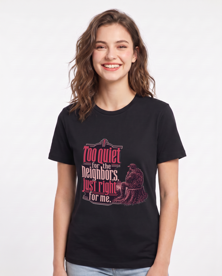 Hunting Black T-Shirt for Women – Everyday Expression Graphic Tee product image 3