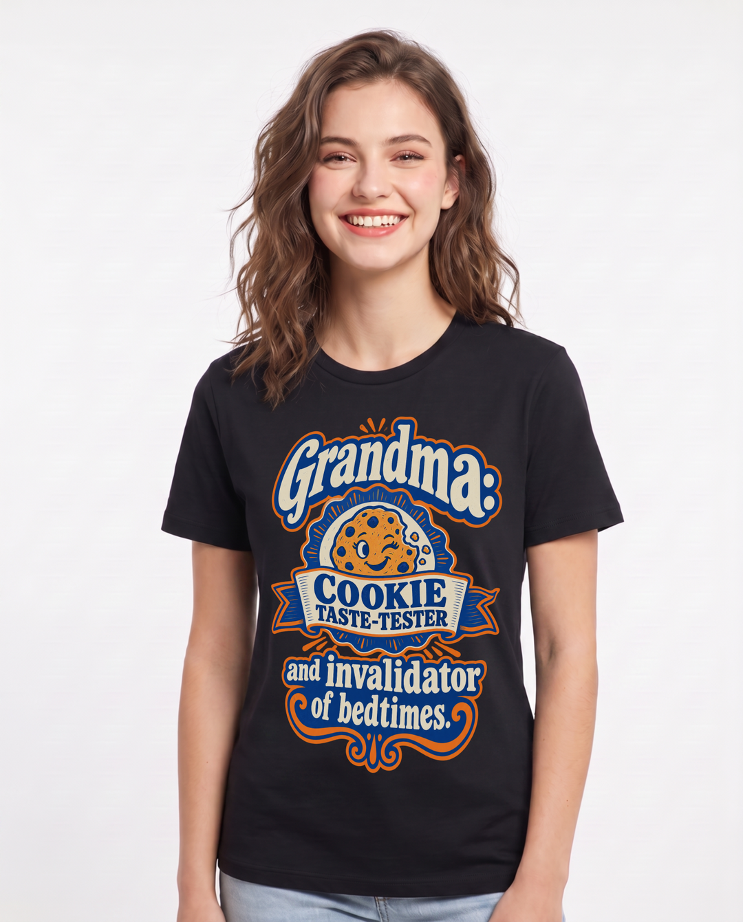 Grandparent Black T-Shirt for Women – Everyday Expression Graphic Tee product image 3