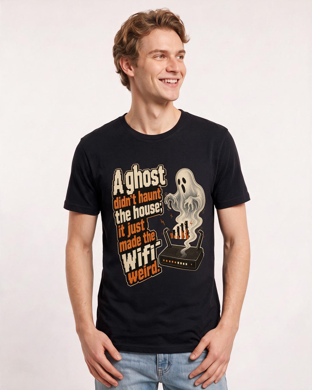 Halloween Black T-Shirt for Men – Halloween Theme Graphic Tee product image 1