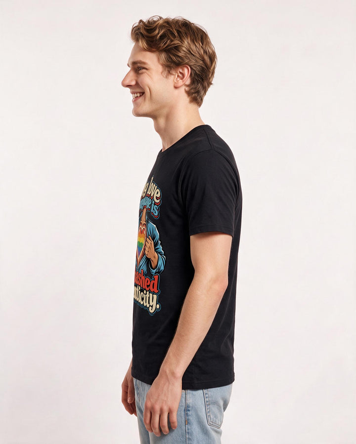 Pride Black T-Shirt for Men – Everyday Expression Graphic Tee product image 2