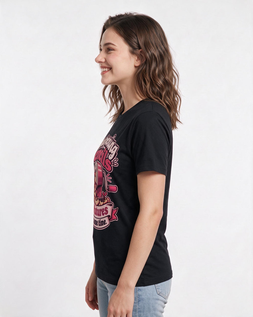 Teacher Black T-Shirt for Women – Everyday Expression Graphic Tee product image 2