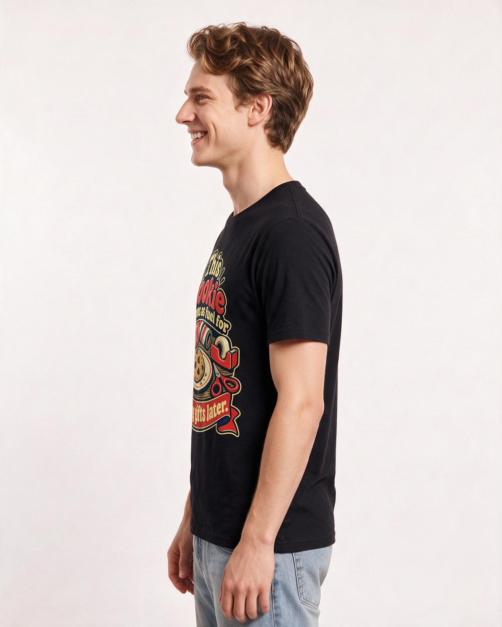 Christmas Black T-Shirt for Men – Holiday Theme Graphic Tee product image 2