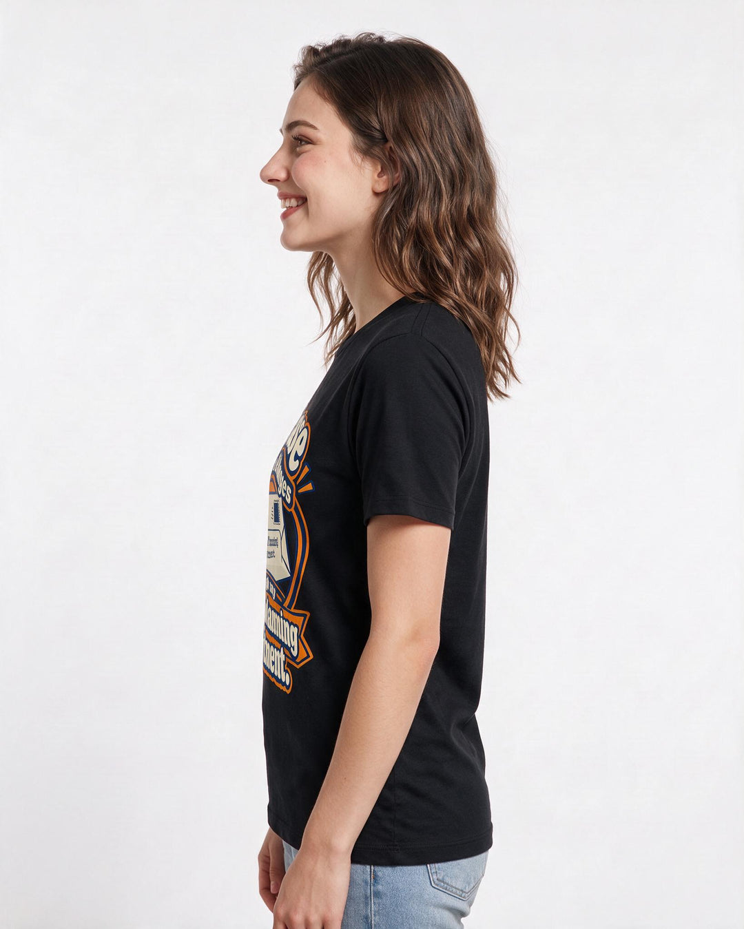 Neurodiversity Black T-Shirt for Women – Everyday Expression Graphic Tee product image 2
